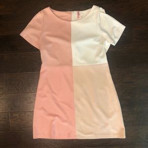 Julie Brown Pink Color Block Dress